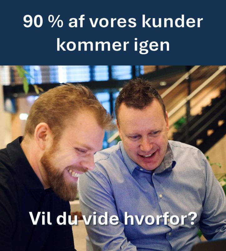 Grafik 90pct af vores kunder kommer igen